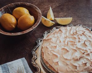 Preview wallpaper pie, dessert, lemon, slices, food