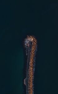 Preview wallpaper pier, aerial view, sea, ocean, stones