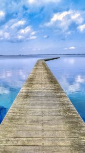 Preview wallpaper pier, bay, sea, water, blue