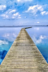 Preview wallpaper pier, bay, sea, water, blue