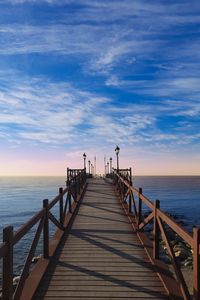 Preview wallpaper pier, boards, sea, sky, view