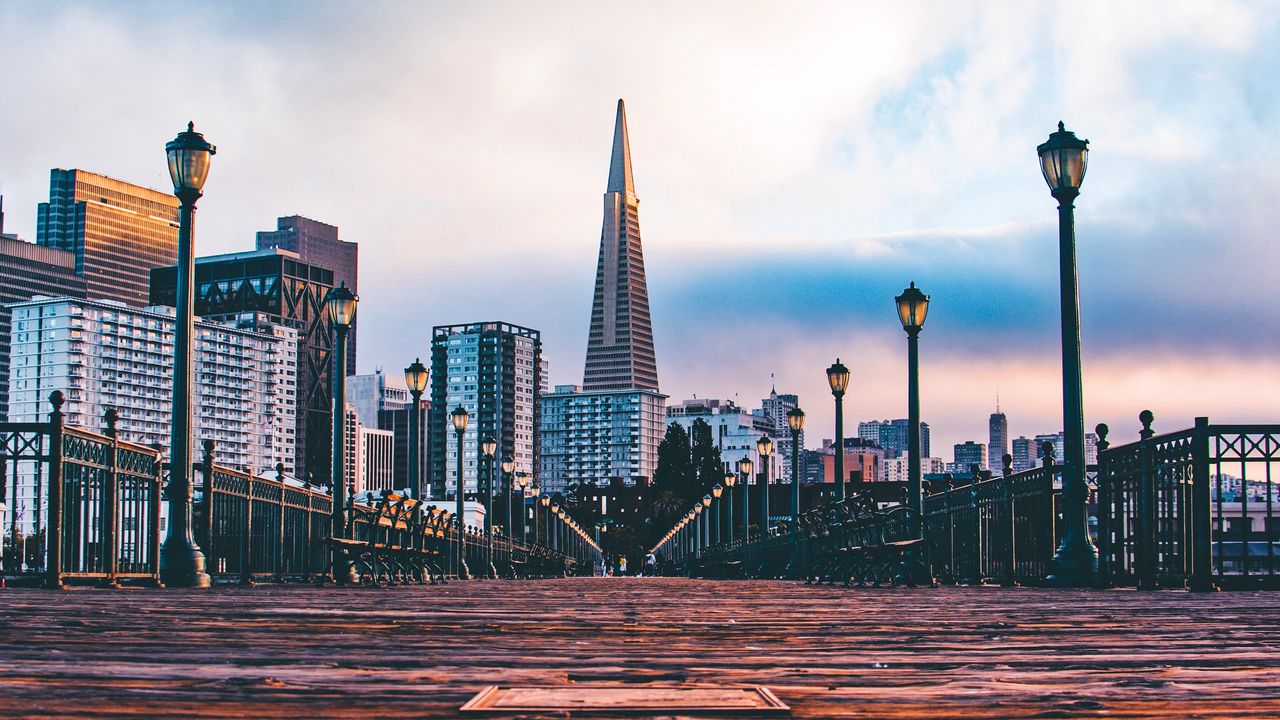 Wallpaper pier, buildings, bridge, san francisco, usa hd, picture, image