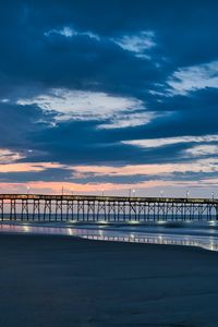 Preview wallpaper pier, coast, sand, horizon, sea