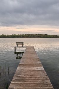 Preview wallpaper pier, river, trees, nature, view