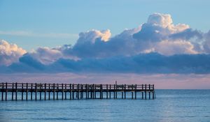 Preview wallpaper pier, sea, horizon
