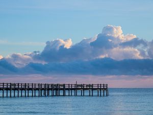 Preview wallpaper pier, sea, horizon