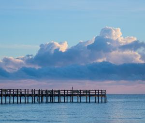 Preview wallpaper pier, sea, horizon