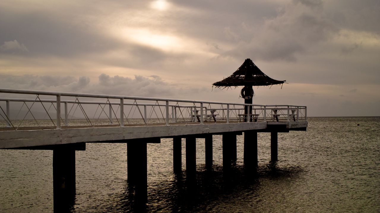 Wallpaper pier, sea, shore, beach, water