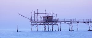 Preview wallpaper pier, sea, sky, san vito chietino, italy