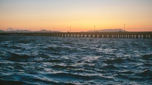Preview wallpaper pier, sea, waves