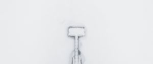 Preview wallpaper pier, snow, aerial view, winter, white, minimalism