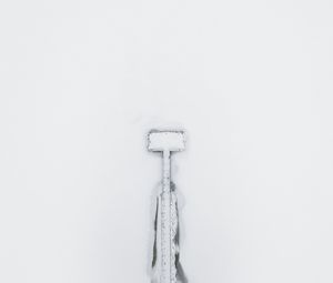 Preview wallpaper pier, snow, aerial view, winter, white, minimalism