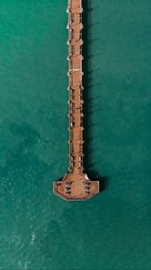 Preview wallpaper pier, water, aerial view, sea