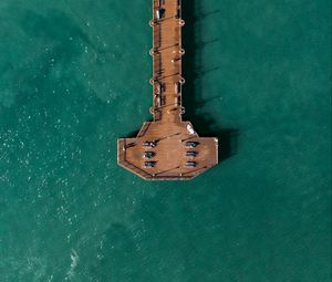 Preview wallpaper pier, water, aerial view, sea