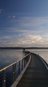 Preview wallpaper pier, water, horizon, twilight, landscape