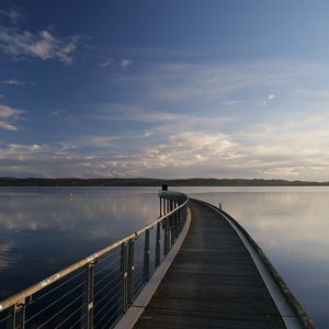 Preview wallpaper pier, water, horizon, twilight, landscape