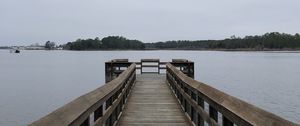 Preview wallpaper pier, water, river