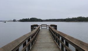 Preview wallpaper pier, water, river