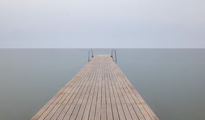 Preview wallpaper pier, water, sea, minimalism