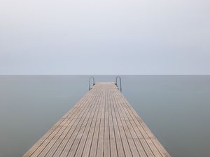 Preview wallpaper pier, water, sea, minimalism