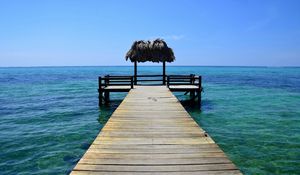 Preview wallpaper pier, wood, sea