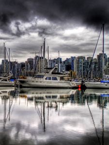 Preview wallpaper pier, yachts, boats, sea