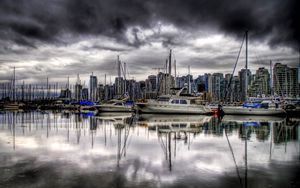 Preview wallpaper pier, yachts, boats, sea