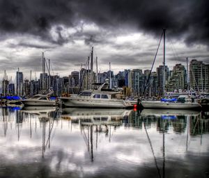 Preview wallpaper pier, yachts, boats, sea