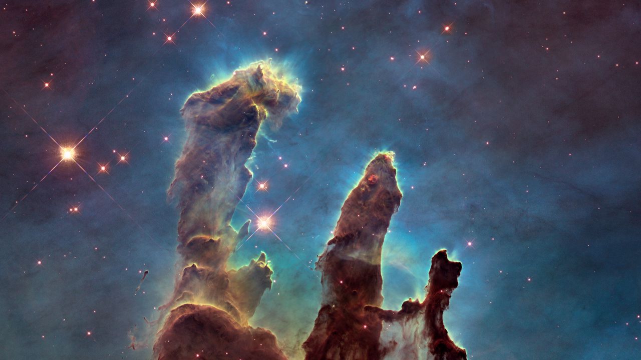 Wallpaper pillars of creation, space, nebula, stars