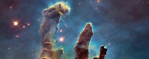 Preview wallpaper pillars of creation, space, nebula, stars