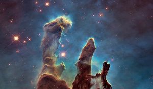 Preview wallpaper pillars of creation, space, nebula, stars