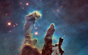 Preview wallpaper pillars of creation, space, nebula, stars