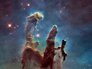 Preview wallpaper pillars of creation, space, nebula, stars