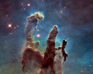 Preview wallpaper pillars of creation, space, nebula, stars