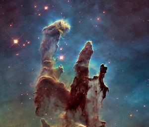 Preview wallpaper pillars of creation, space, nebula, stars