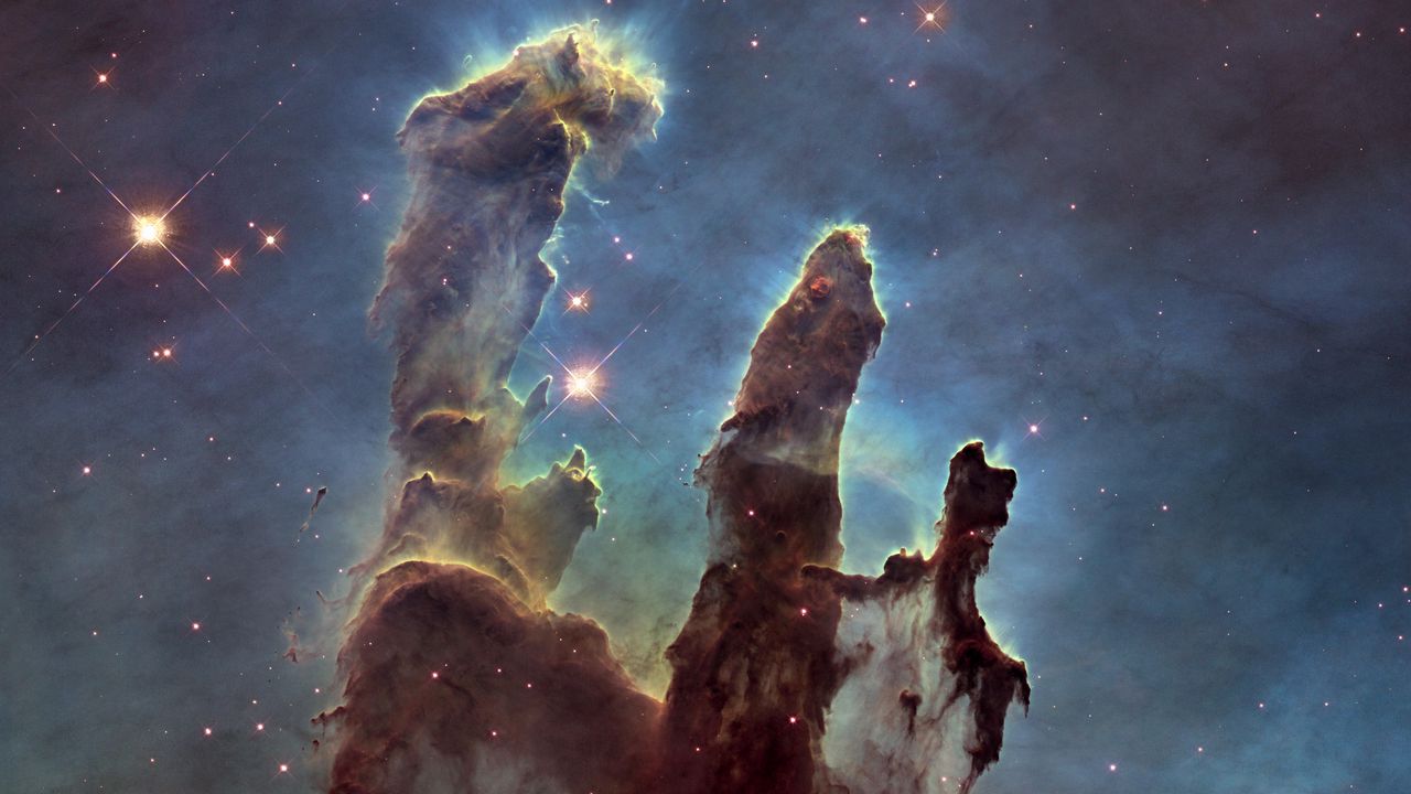 Wallpaper pillars of creation, stars, space, nebula