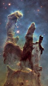 Preview wallpaper pillars of creation, stars, space, nebula