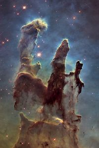 Preview wallpaper pillars of creation, stars, space, nebula