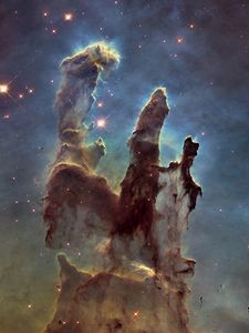 Preview wallpaper pillars of creation, stars, space, nebula