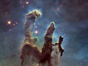 Preview wallpaper pillars of creation, stars, space, nebula