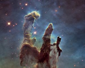 Preview wallpaper pillars of creation, stars, space, nebula