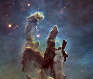 Preview wallpaper pillars of creation, stars, space, nebula