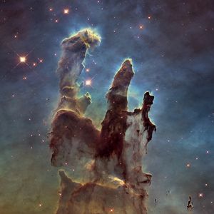 Preview wallpaper pillars of creation, stars, space, nebula