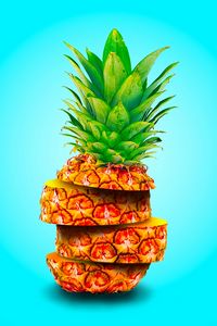 Preview wallpaper pineapple, fruit, exotic, slices
