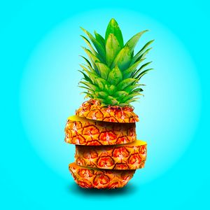 Preview wallpaper pineapple, fruit, exotic, slices