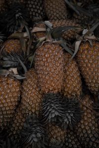 Preview wallpaper pineapple, fruit, leaves, macro