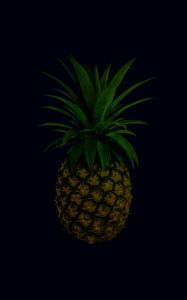 Preview wallpaper pineapple, fruit, leaves, tropical