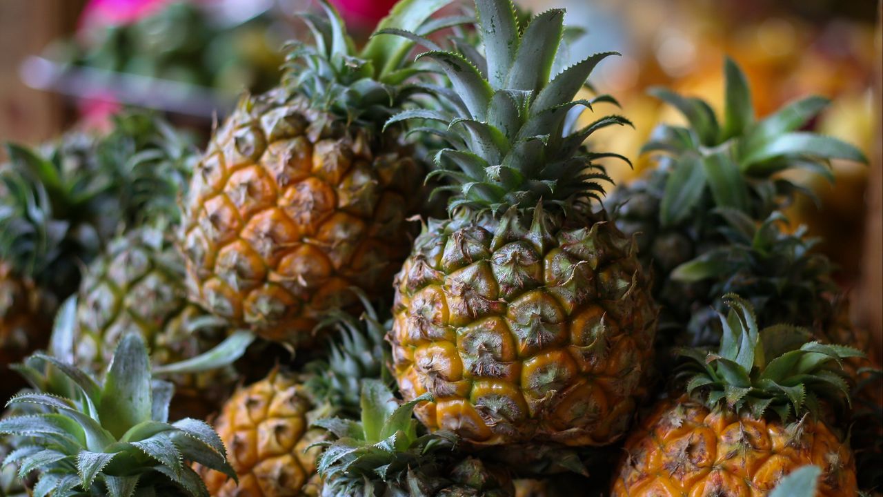 Wallpaper pineapple, fruit, market