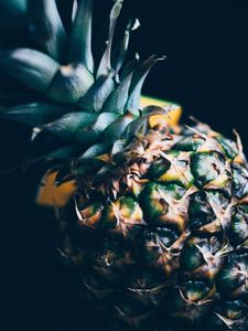 Preview wallpaper pineapple, fruit, tropical, exotic, closeup