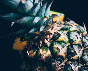 Preview wallpaper pineapple, fruit, tropical, exotic, closeup